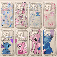Stitch Angel Couple Phone Case For Samsung Galaxy A16 A15 A35 A05 A55 A35 A54 A06 A24 A14 A34 A24 A25 A53 A12 A23 A52 A13 Cover
