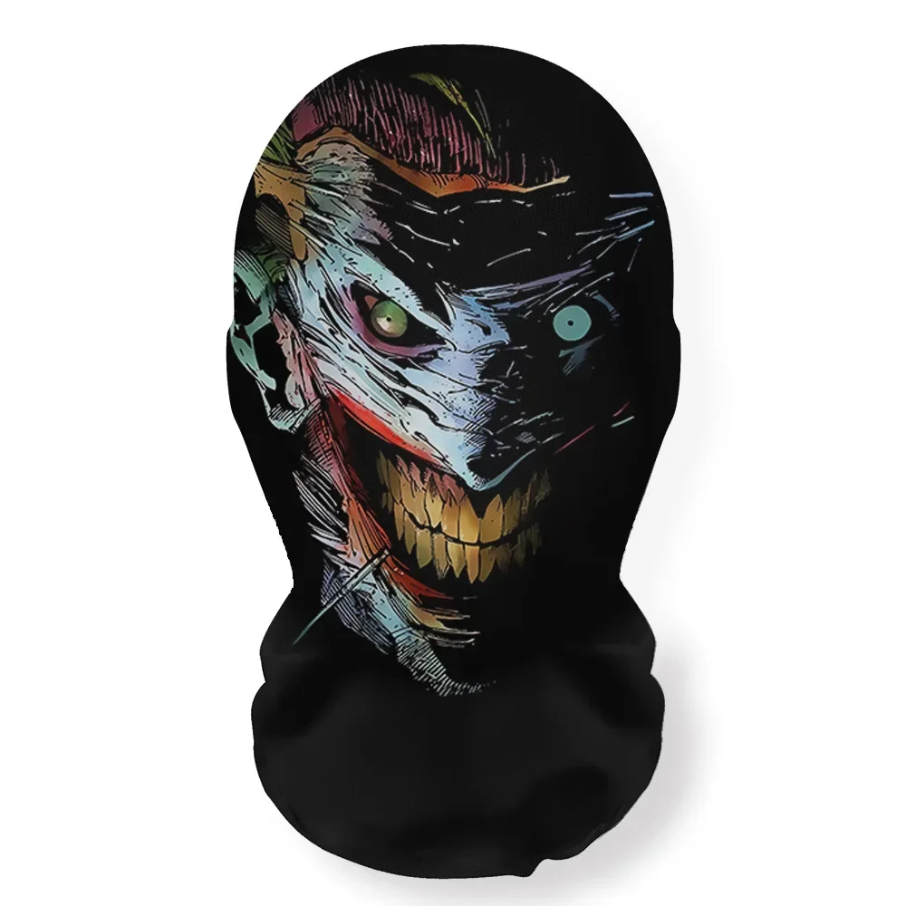 Halloween Skelett Maske elastische Mesh Kapuze gruselige Party Cosplay Prop atmungsaktive Gesichtsbedeckung Kapuze