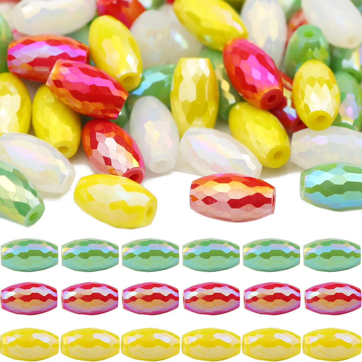 Cylindrical Austrian Crystal Mixed Color For Jewelry Findings Making DIY Decoration Charms Bracelet Accessories 39-195PCS 5X10mm