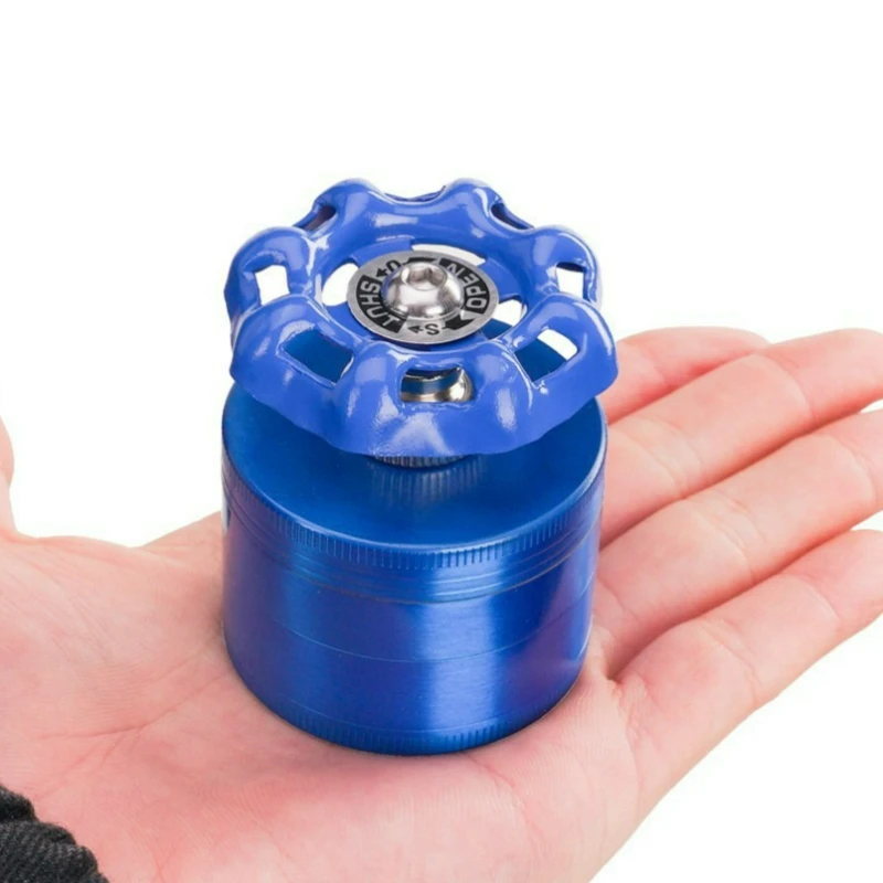 50MM Valve Shaped Herb Tobacco Grinder Crusher Mill Hand Muller Hand Crank Tobacco Grinder Crusher Tobacco Crusher Grinder