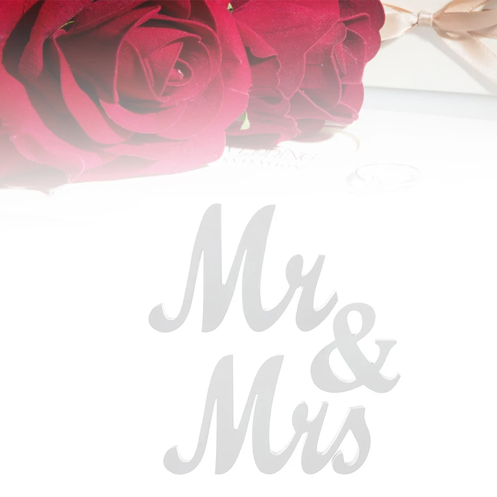 

Wooden Mr Mrs Signs Thick Mdf Waterproof Wedding Table Decoration Sweetheart Banquet Freestanding Letters Anniversary Engagement