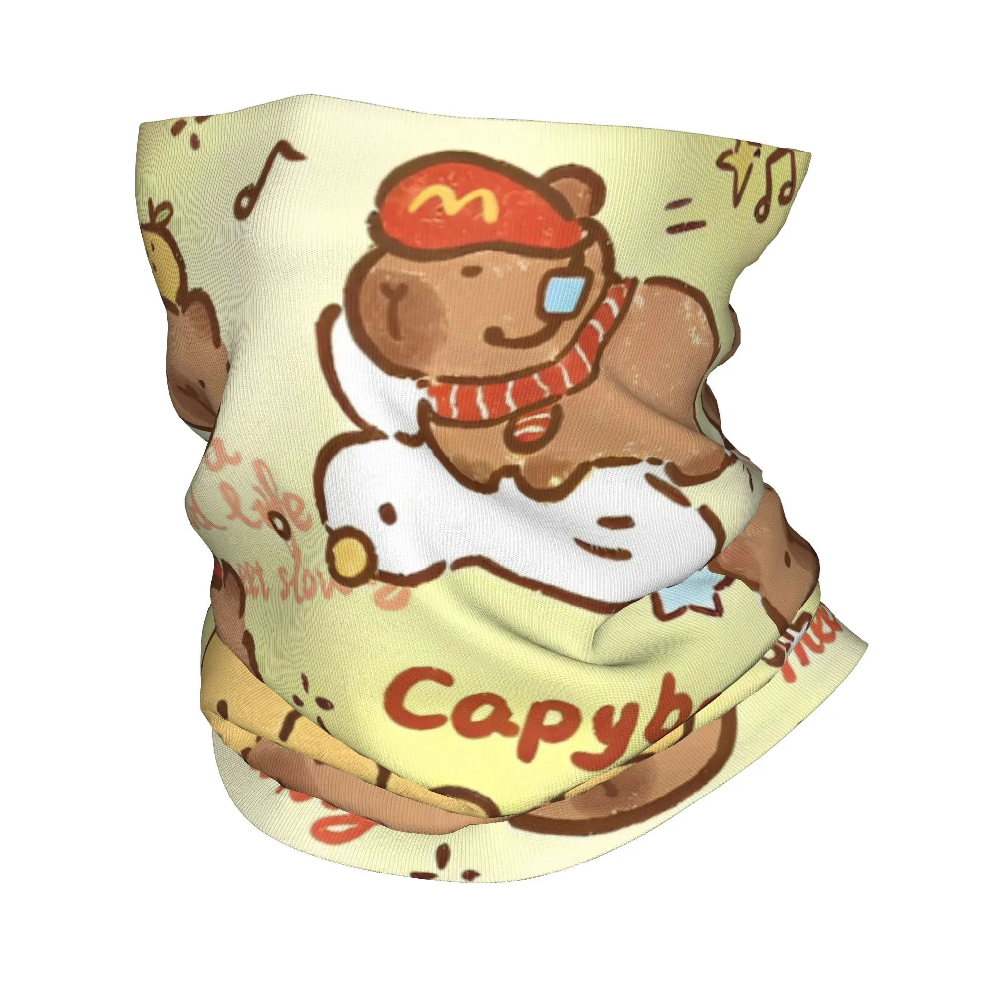 

Многофункциональный шарф-бандана с принтом капибары: теплая маска для лица, для бега, для мужчин и женщин, взрослых, на зиму