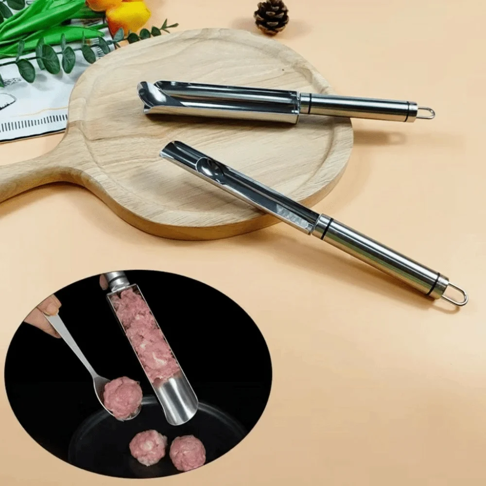 Time Saving Stainless Steel Meatball Maker Non-Stick Smooth Meatball Scoop Rust-Free Easy-Release Meatball Mold DIY Cooking
