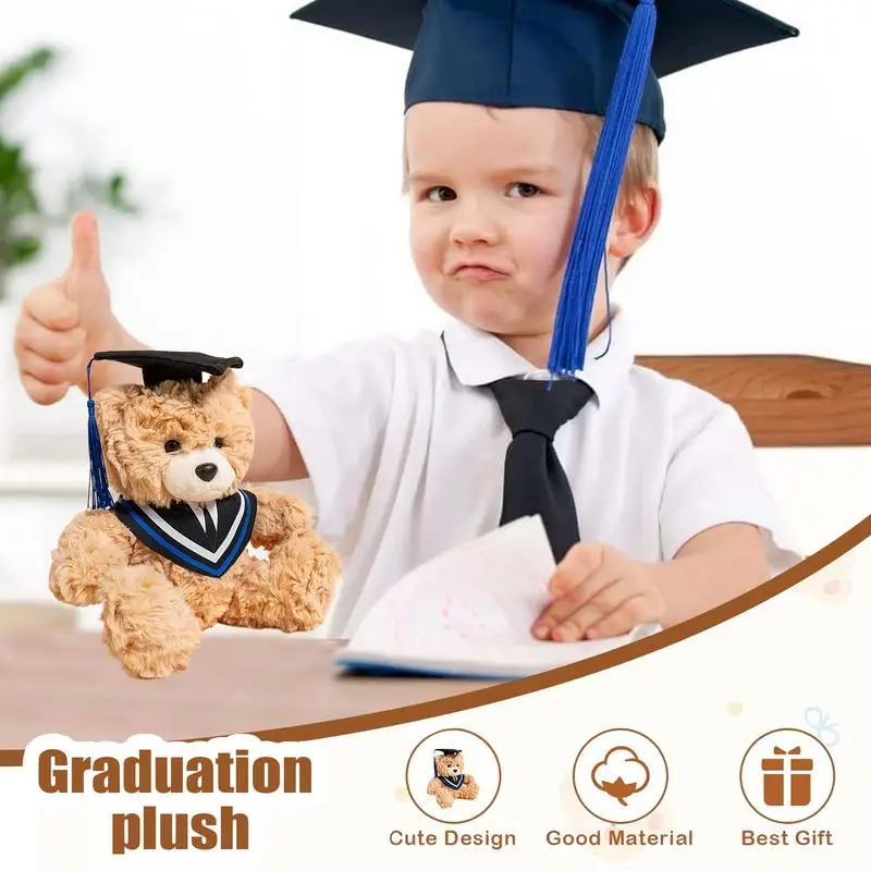 Graduation Bears Animal Decoration Stuffed Plush Decoration With Hat For High School College Boys Girls Friends Celebration
