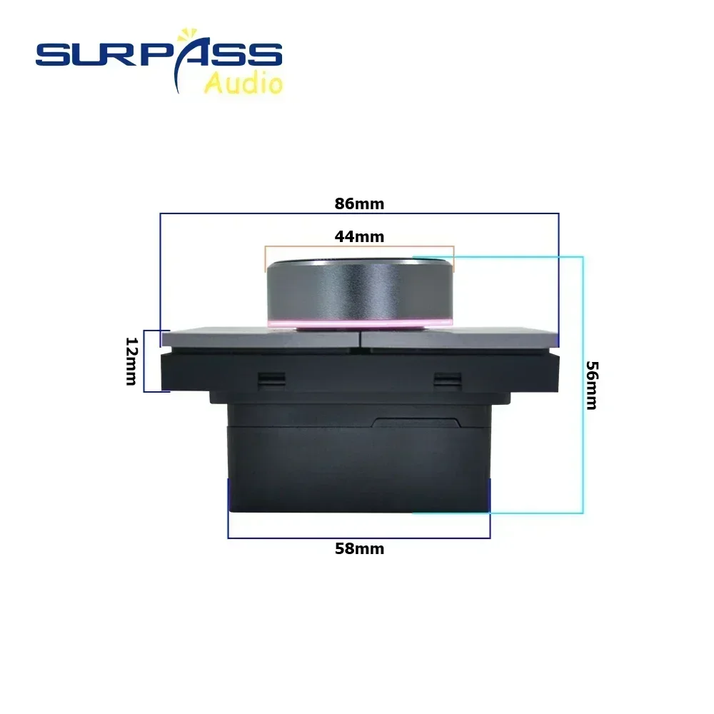 Smart Home Wall Panel Audio Switch Zigbee Communication Protocol Dimmer Two Relays Switch Controller Support Tuya App Control