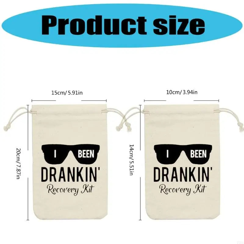 77HE Reusable Linen Drawstring For Party Post-drinking Set Wedding Event Baby Showers