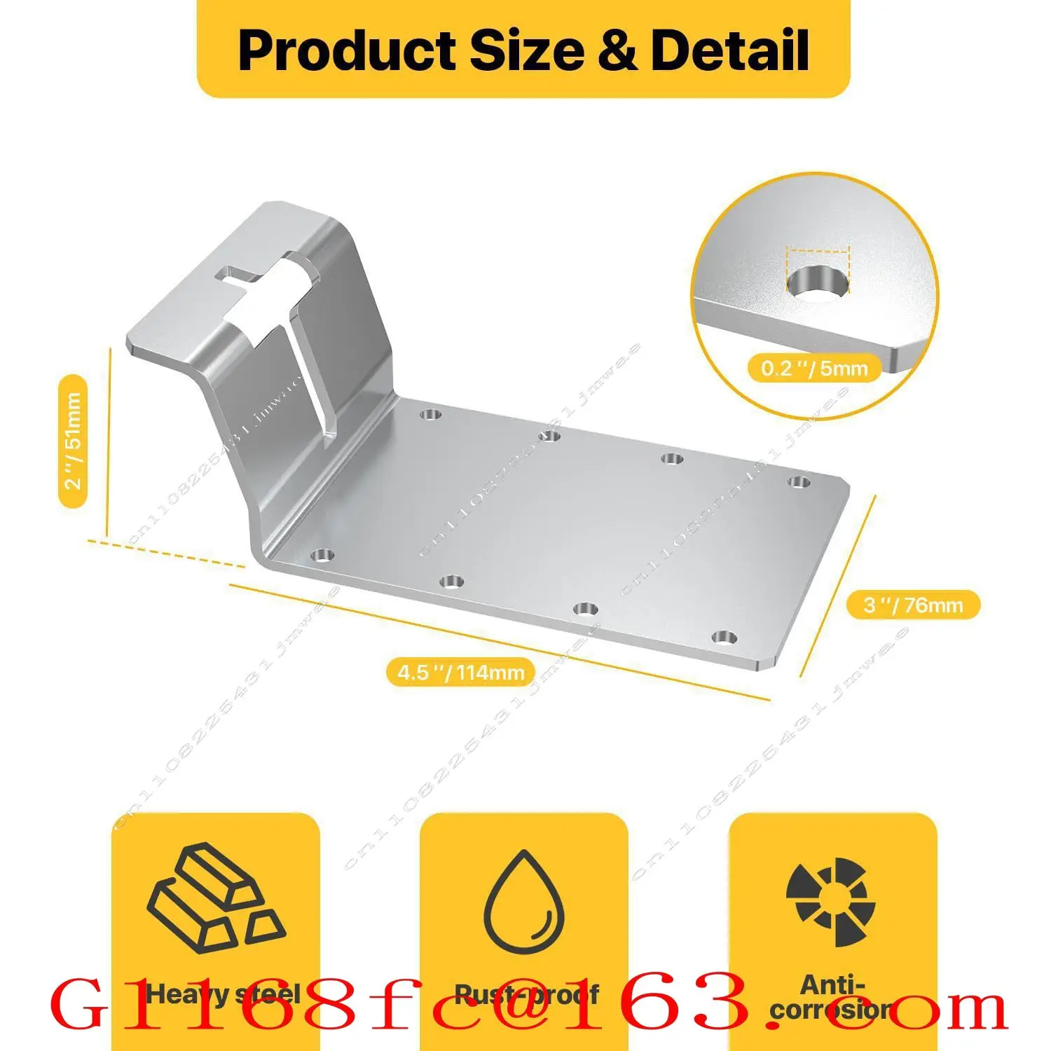 6-Piece T-Post Bracket, T-Post Target Hanger, Fence Bracket for T-Post