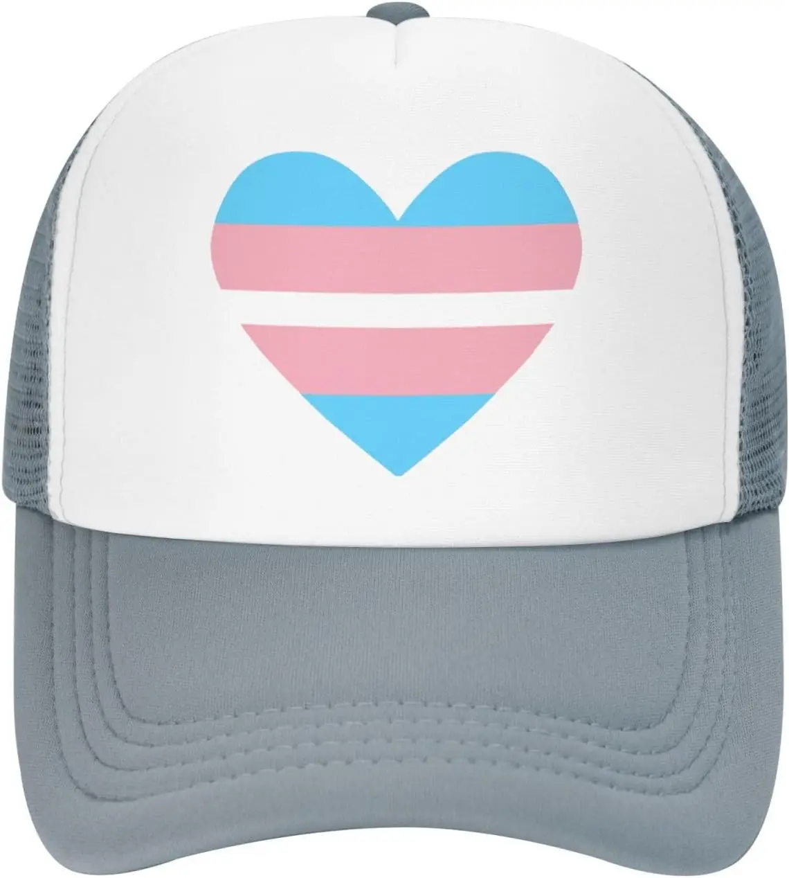 Transgender-Pride-Heart-Trucker-Hat-Unisex-Adult-Mesh-Baseball-Snapback-Cap-Casual-Outdoor