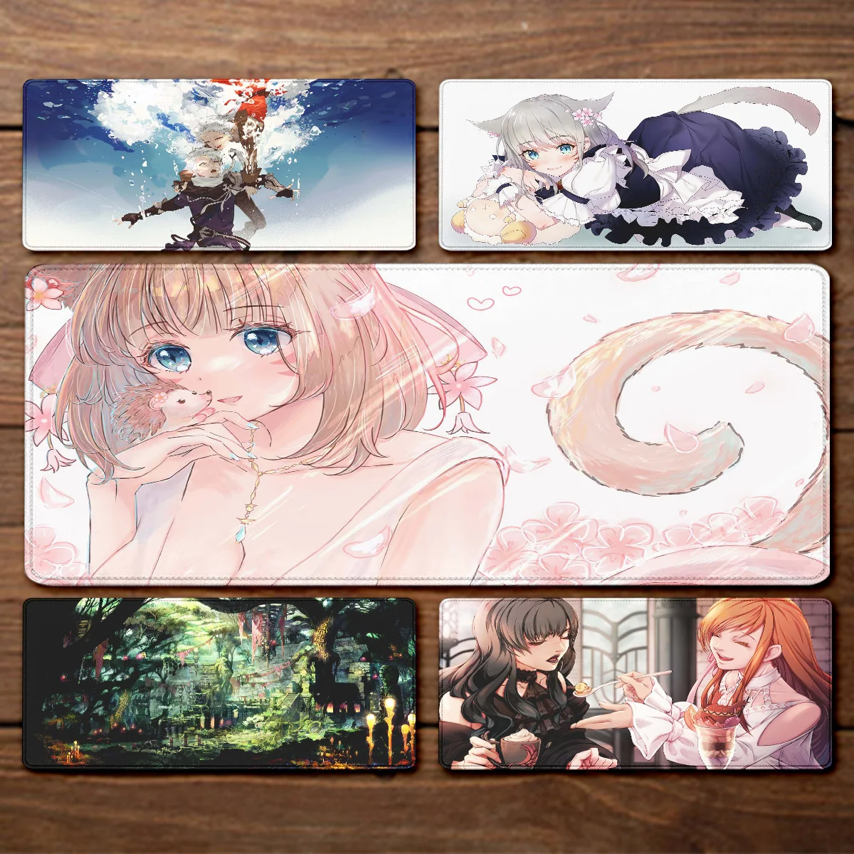 

Final Fantasy XIV Online games Mouse Pad Office Gaming Accessories NonSlip teclado Mousepad PC Gamer Cabinet Desk Mat Carpet