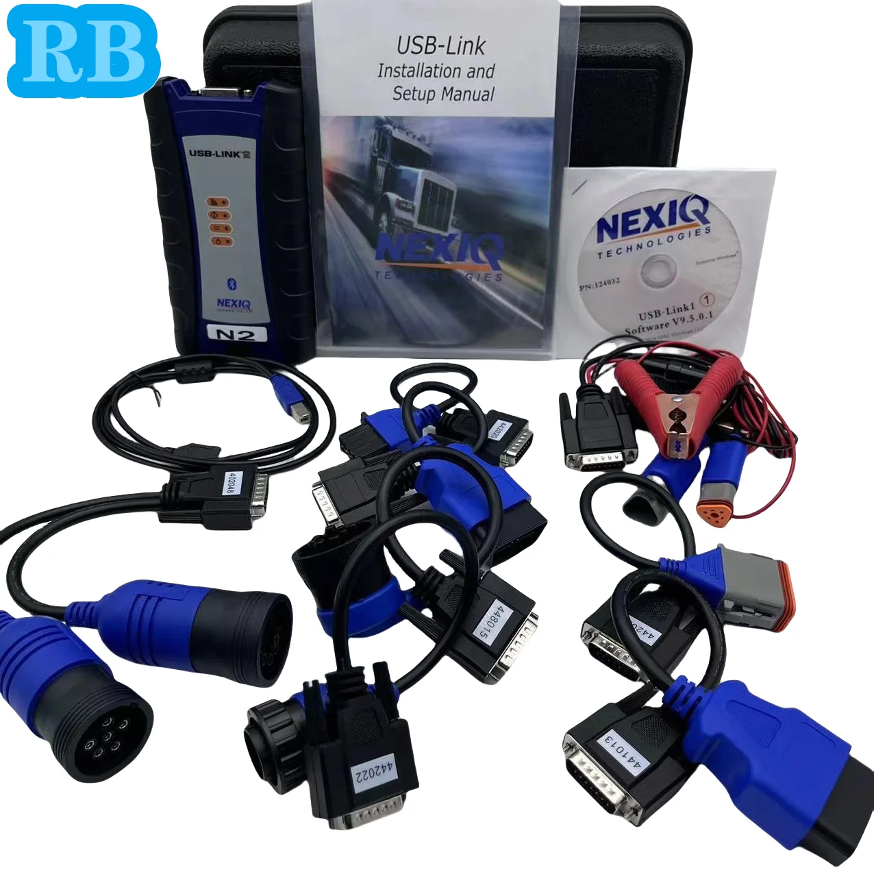 For NEXIQ-2 USB Connect Bluetooth Heavy Duty Truck OBD2 Diagnostic Instrument NEXIQ BT Version OBD Fault Detector Diesel Engine