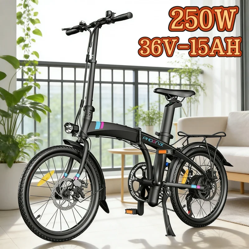 

Aluminum alloy electric bicycle 20 inches 250W motor 36V 15AH battery adult e-bike, 2026 new 25km/h comfortable electric bike