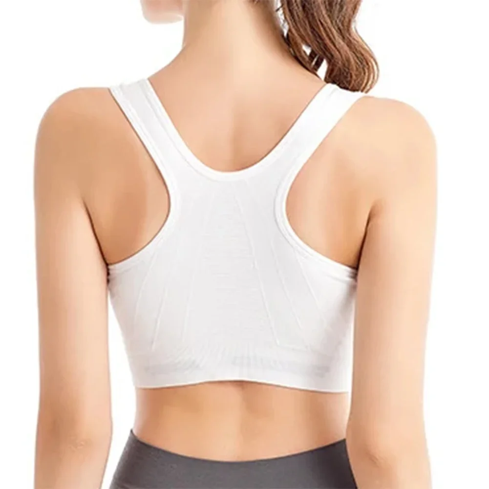 Sujetador sin costuras a prueba de golpes para mujer, Bralette transpirable con cremallera, Sujetador deportivo para mujer, ropa de Yoga de belleza, elasticidad media S 3XL