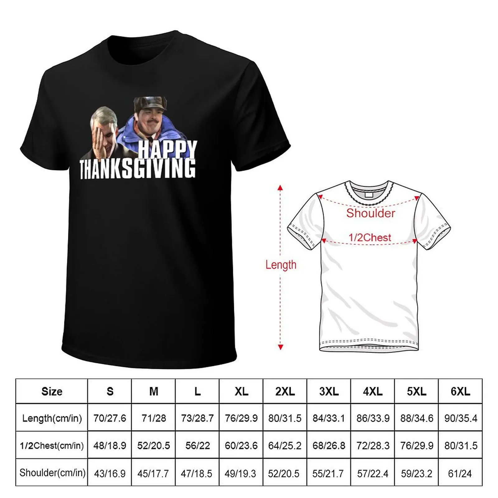 PLANES, TRAINS AND AUTOMOBILES - Happy Thanksgiving T-Shirt Retro Style Print Casual Top