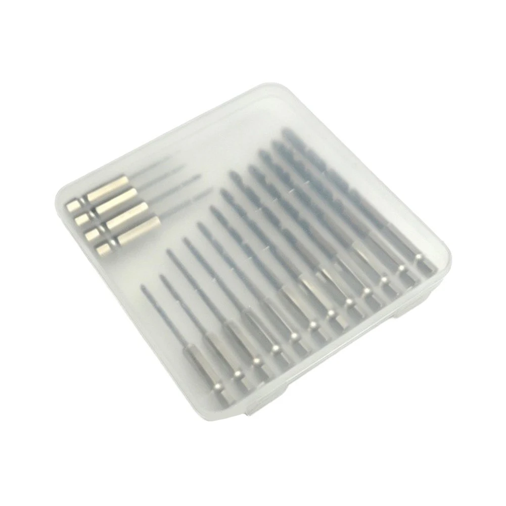 16-Piece Brown Coated HSS Drill Bits 1.5 mm to 6.5 mm Hex Shank Set for Metal Wood Plastic Drilling Applications