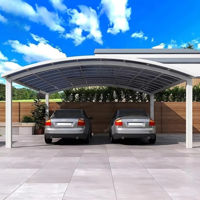 Modern aluminum pergola carport windproof and rust-proof fixed roof for outdoor garden and garage parking sheds