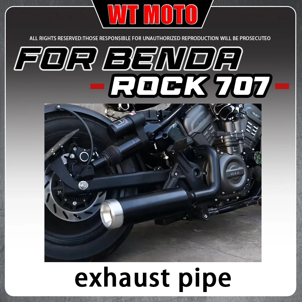 BENDA ROCK707 Series Straight Slip On Exhaust Pipe Horse Hoof Bass Modified Muffler