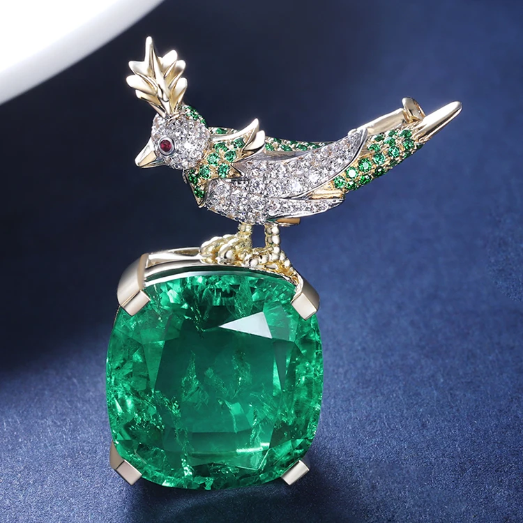 Colorful Micro-zircon Bird Small Animal Brooch Pin Fashion Jewelry For Scarf Accessories