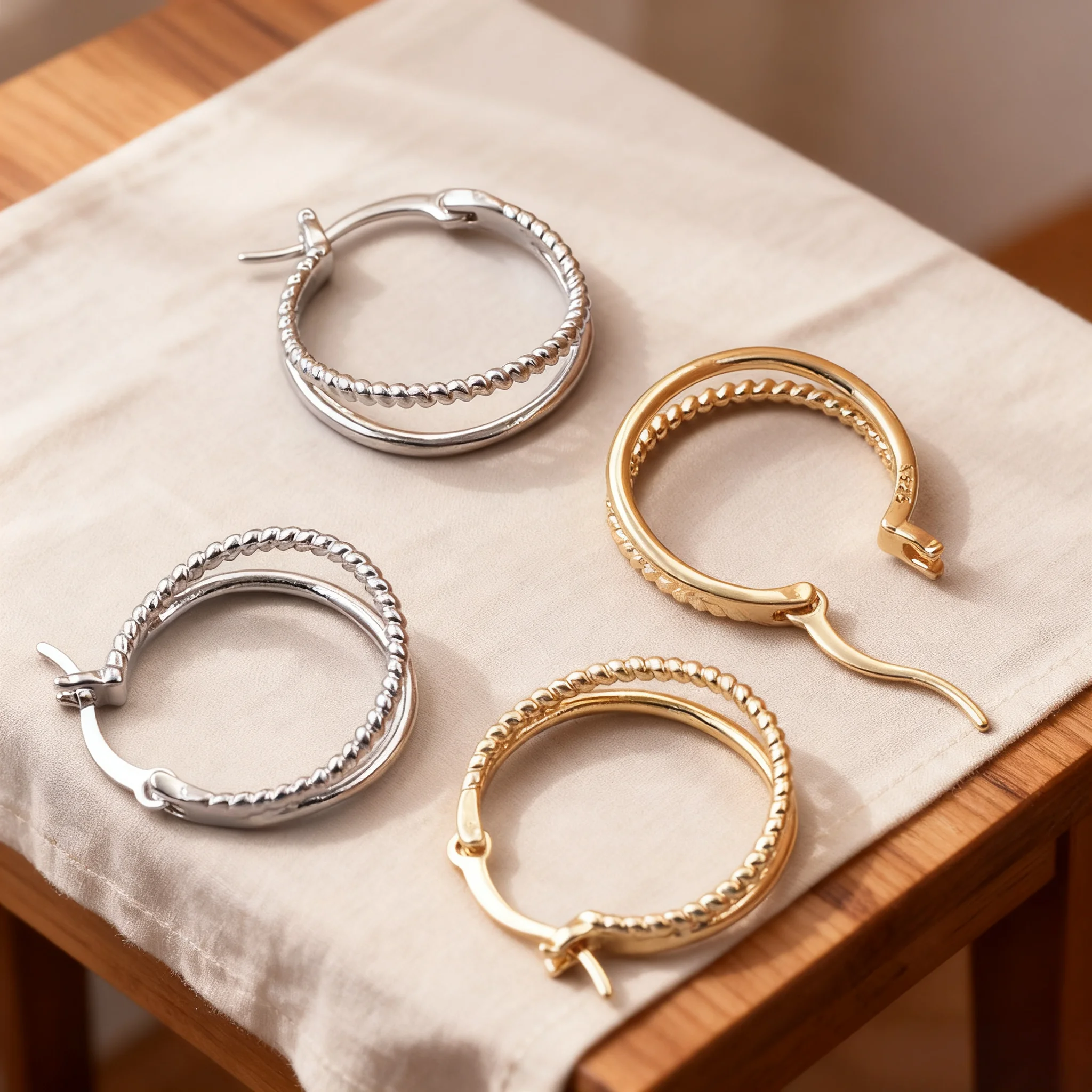 

Новые хит продаж, золотые, серебряные двухцветные женские ювелирные серьги, модные очаровательные аксессуары, подходящие для подарков на свадьбу