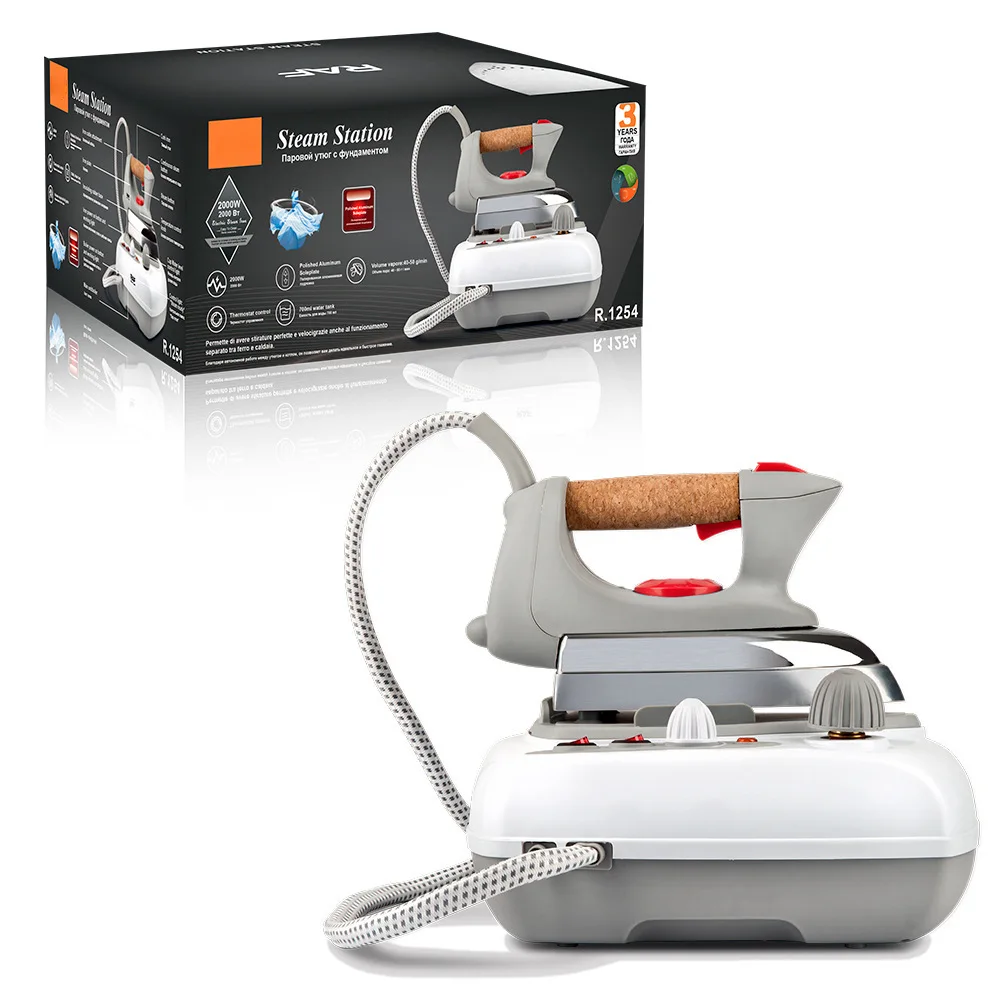 

Бытовой утюг с ультравысокой мощностью 2000 Вт и полированной алюминиевой подошвой для глажки одежды.