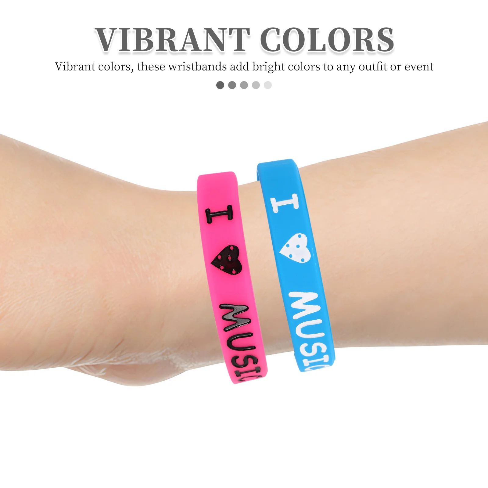 12 stuks I Love Music siliconen polsbandjes kleurrijke festivalarmbanden feestartikelen concertaccessoires siliconen polsbandjes