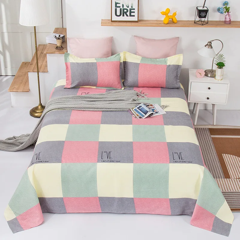 Thickened plant cashmere sheet without pilling student dormitory bedding twill plant cashmere sheet sheet