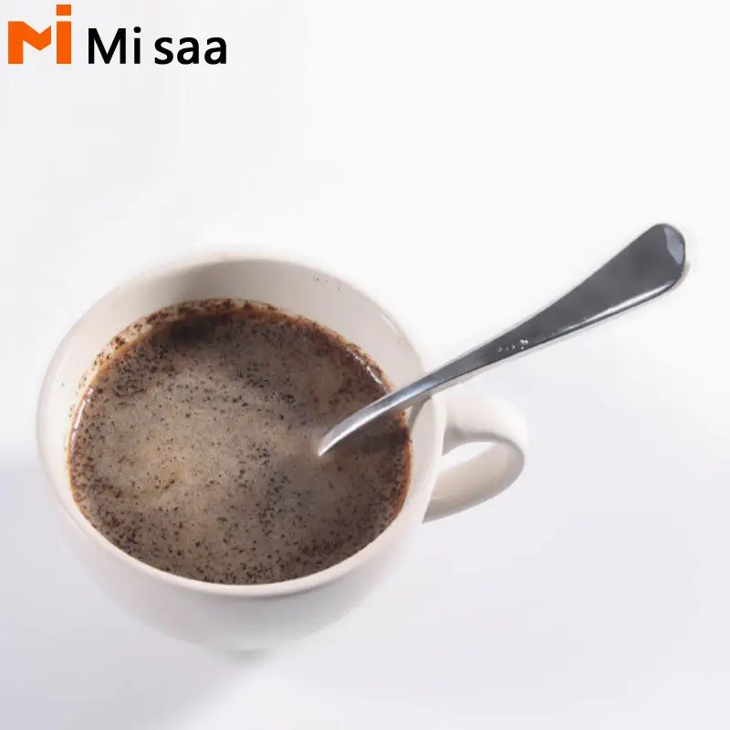 Coffee Spoon Coffee Cup Measuring Spoon Stainless Steel Tasting Spoon Barista Evaluation Round Long Handle Spoon Kitchen