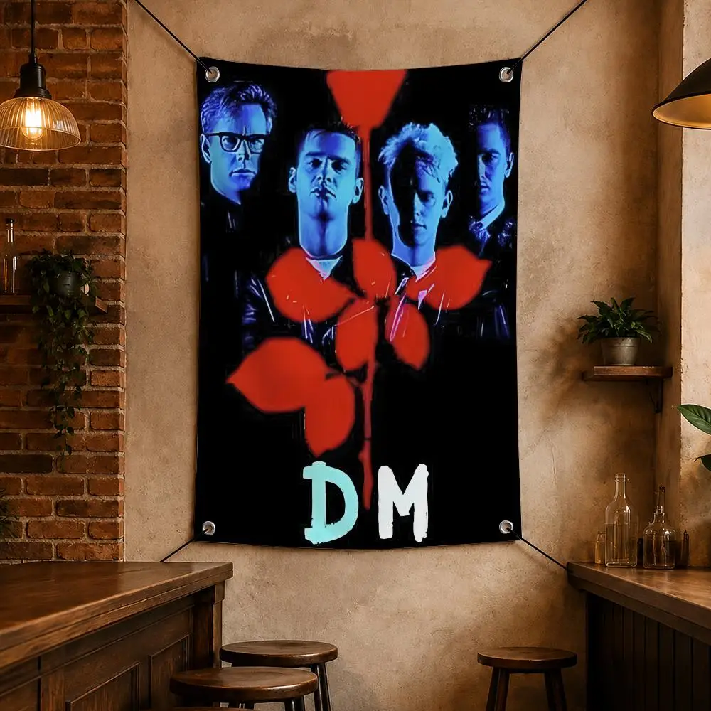 Band D-DEPECHE MODE British Electronic Rock Flags Flag for Bedroom Garage Home Bar Gaming Room Dorm Wall Decor Gift