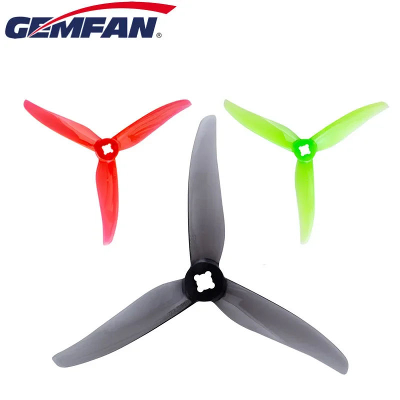 Gemfan-hélice de 3 aspas CW CCW, accesorio ligero para palillos de dientes, Compatible con motor en T para Drones, 4023, 4x2,3x3, 4 pulgadas, 1,5mm, 5mm