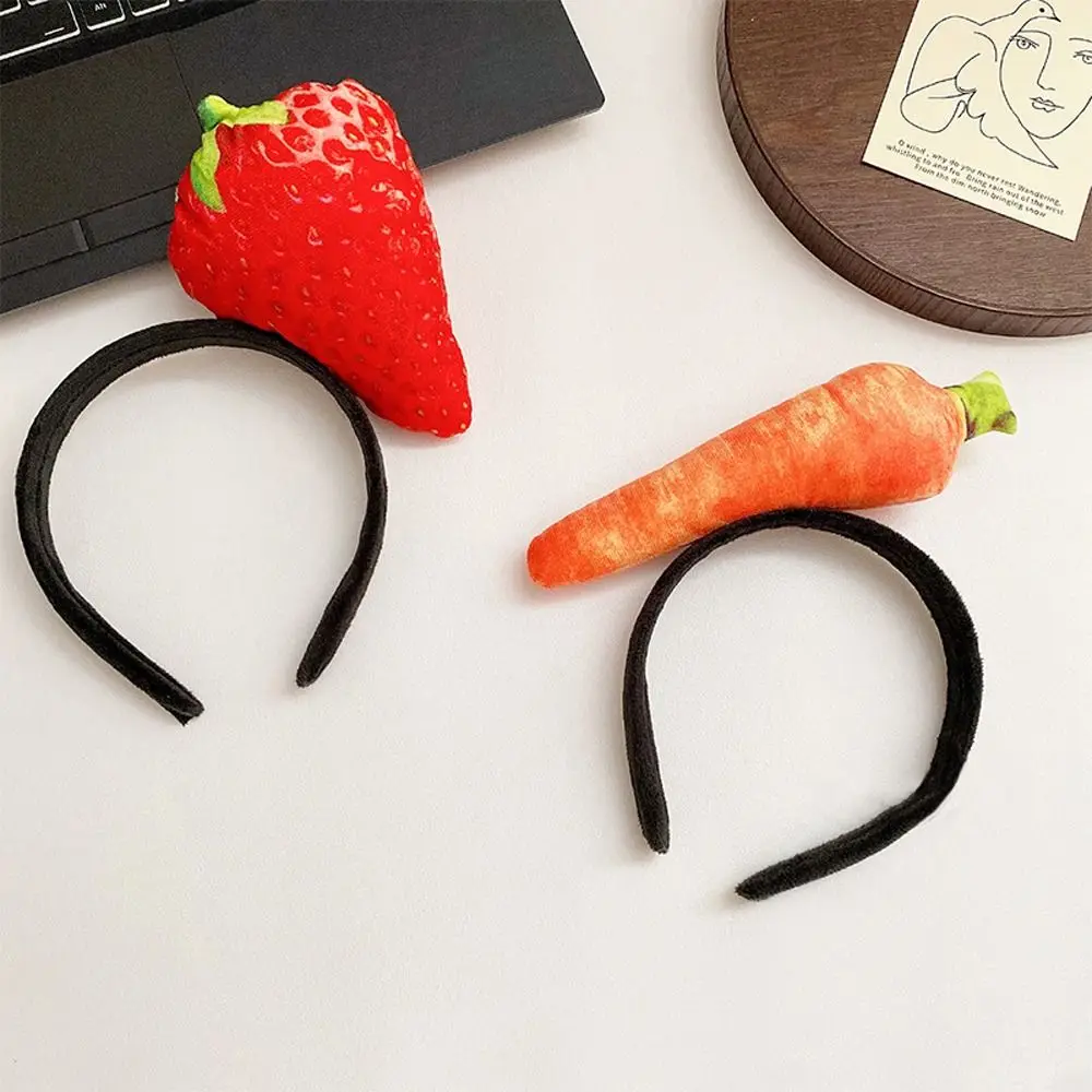 Personality Strawberry Simulated Food Hair Hoop Vegetable Hamburg Hotdog Headband Bread Hair Bands Children