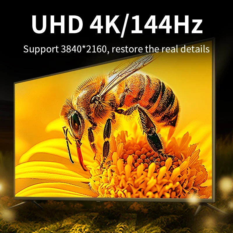 Unnlink 4K 120Hz/60Hz DisplayPort Splitter 1 In 2 Out DP MST Hub 1x2 Extend Dual Monitor for Desktop Video Card to TV Monitor