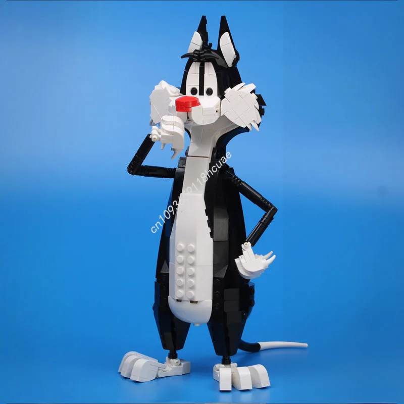 406PCS Collectible Figures Sylvesteres (Cat) Cartoon Model Moc Building Blocks Stacking Bricks Creative Kid Toy Gift Educational