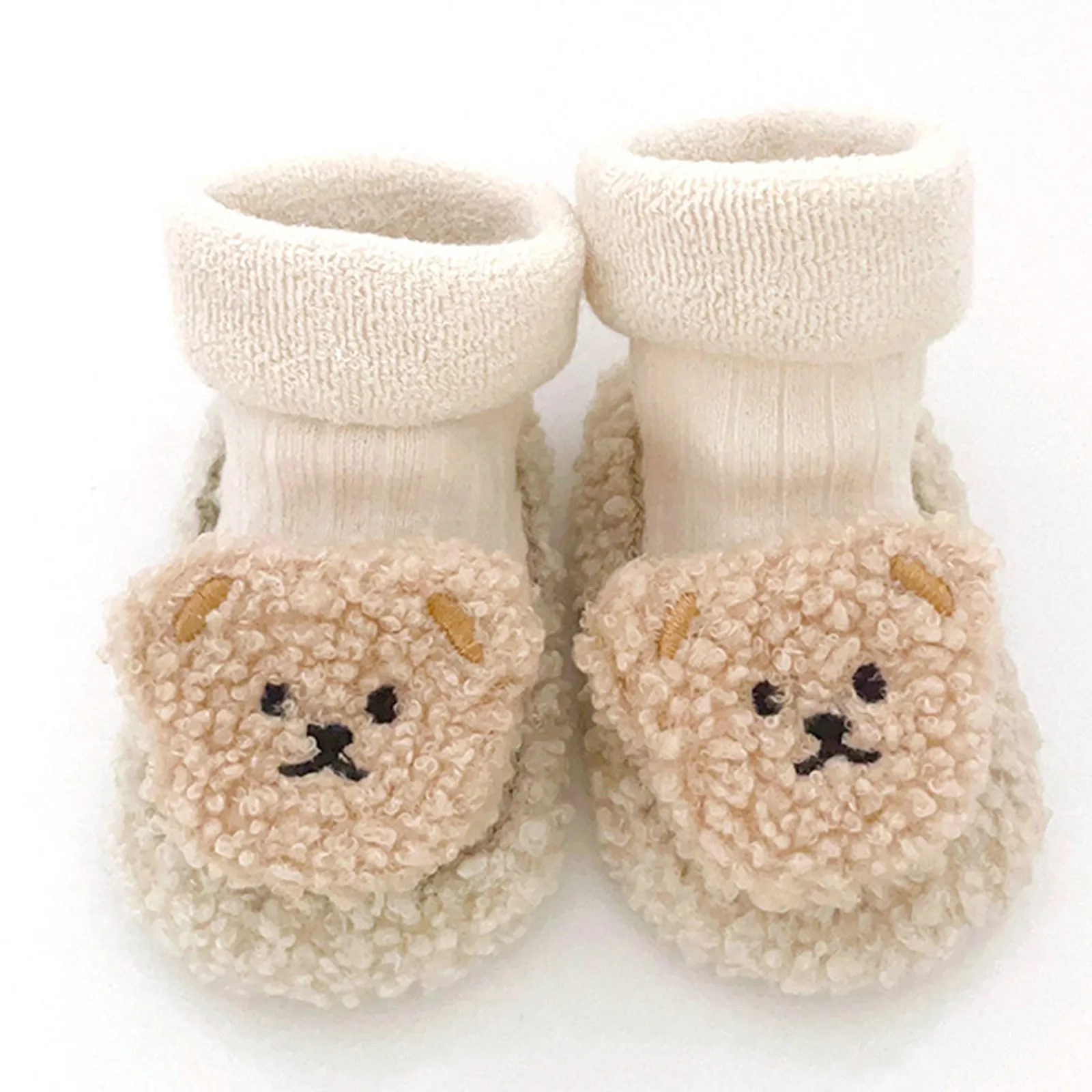 Winter Newborn Baby Cotton Booties Infant Toddler Girls Boys Soft Bottom Snow Boot Shoe Cute Knit Plush Warm Boots 0-18Months