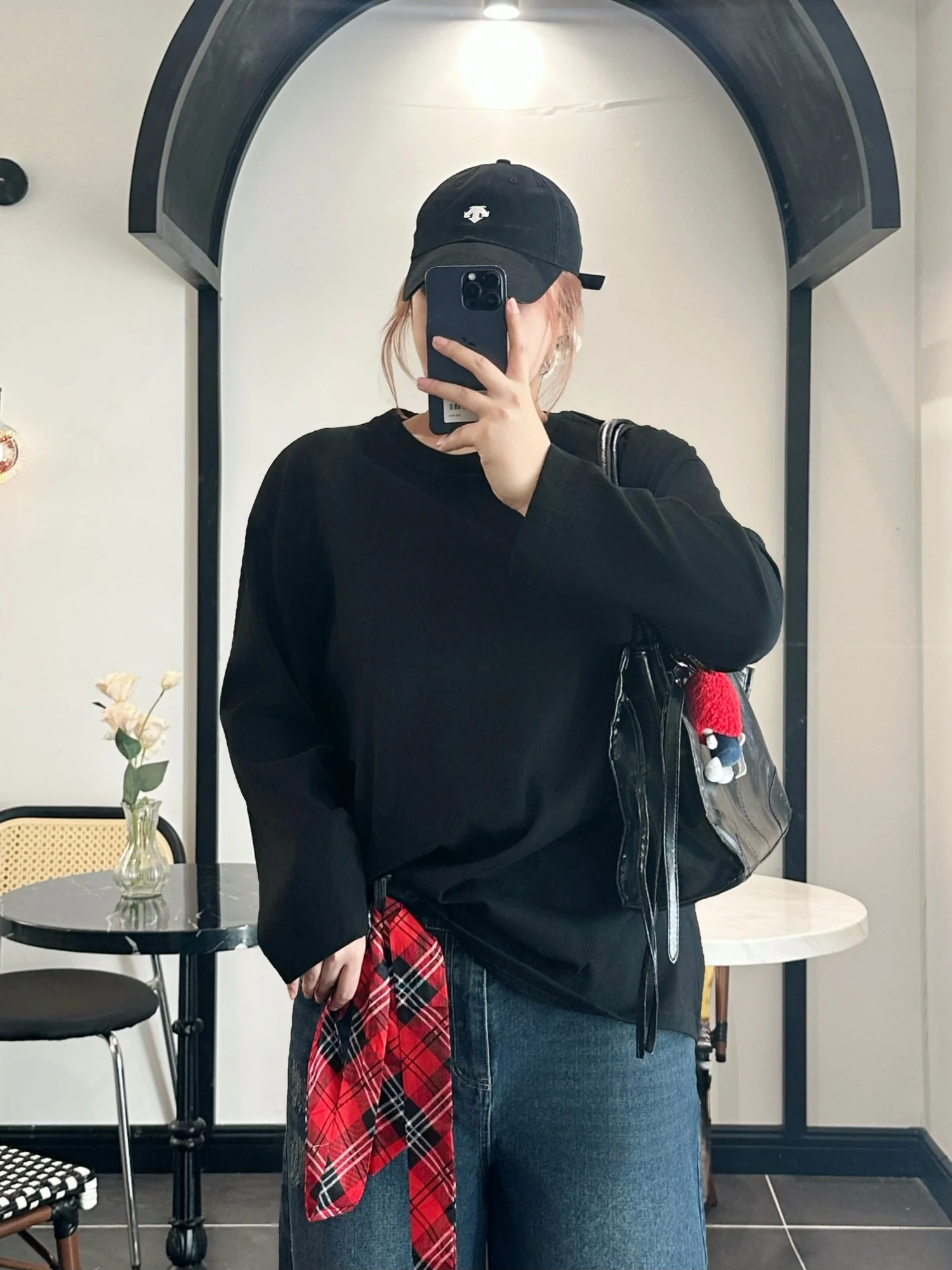 

Loose Casual Long Sleeve round Neck Versatile Base Shirt plus Size Women's T-shirt Spring New Style Comfortable Fit Cotton Blend