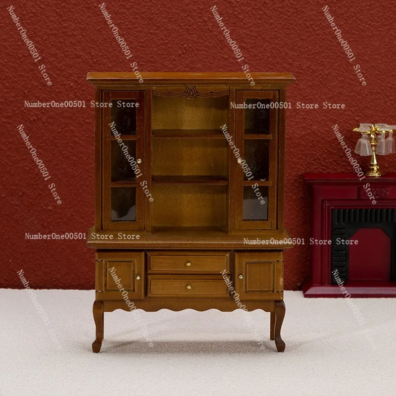 1:12 Doll house furniture model restaurant scene with ob11 miniature toy mini side cabinet locker