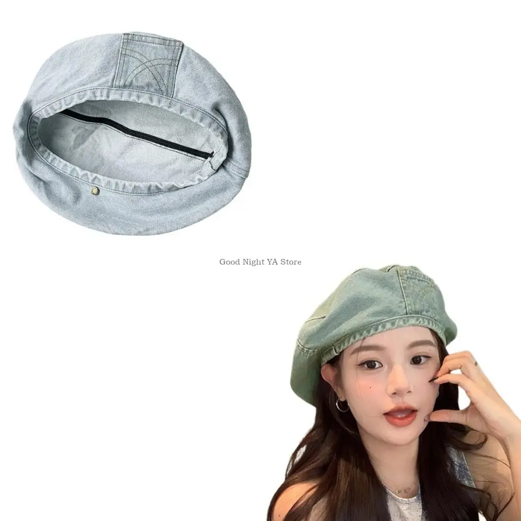 أزياء المرأة قبعة البيريه بارد الفتيات الربيع الصيف قبعة البيريه يندبروف بونيه قبعة عطلة أغطية الرأس Sunproof غطاء الرأس #1