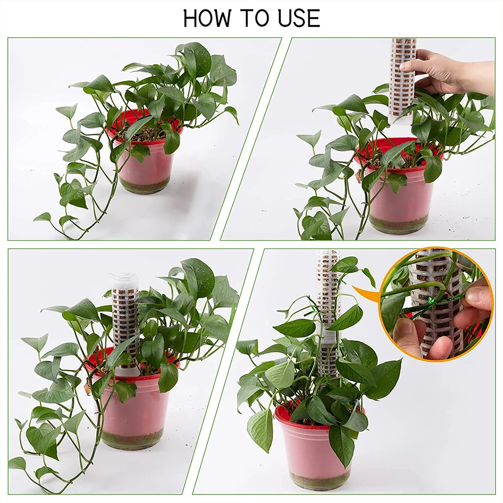 

1 Set Stackable Plastic Moss Pole Plant Climbing Support Trellis For Indoor Outdoor Garden Vines Monstera Potted Plants Climbing
