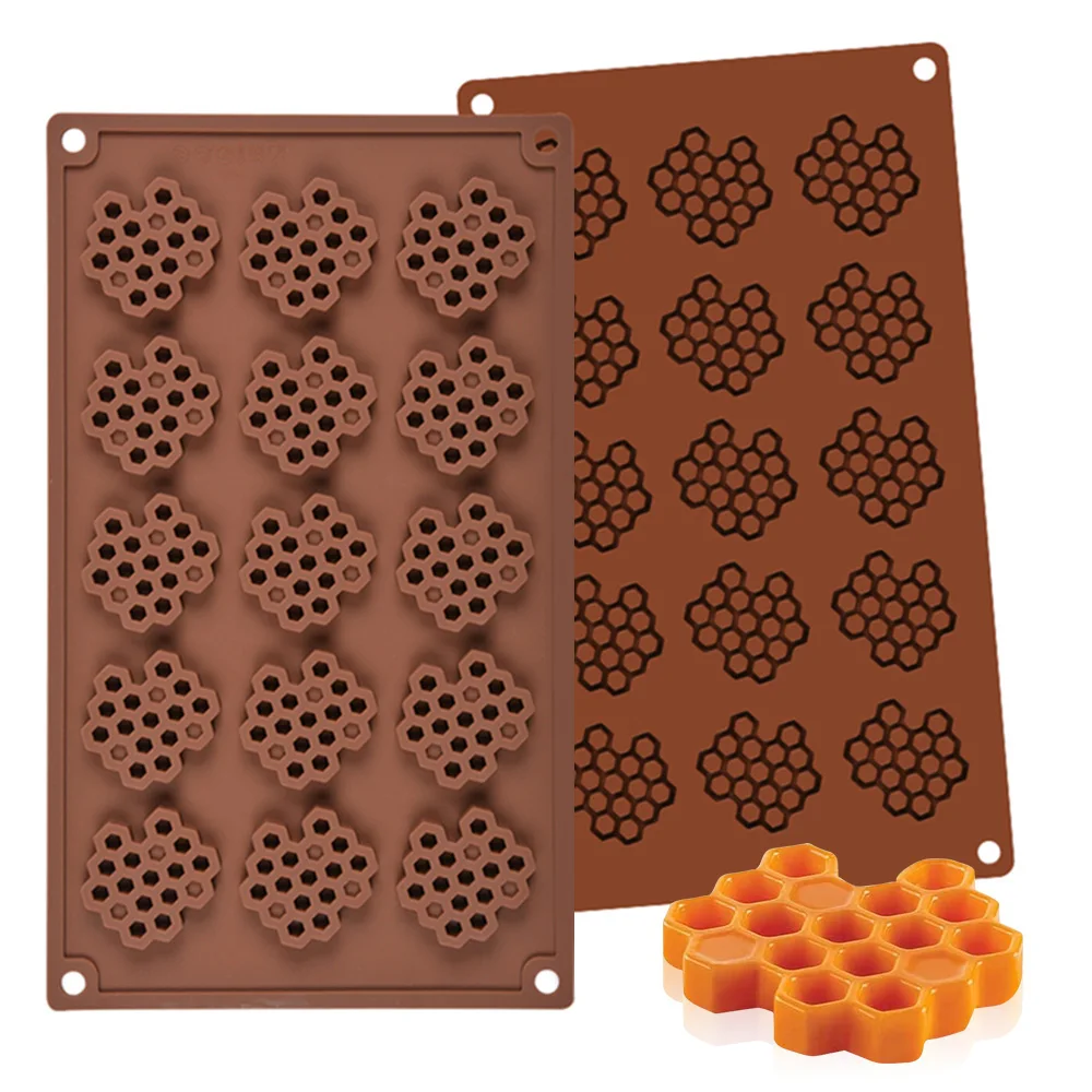 Honeycomb Mousse Cake Silicone Mold French Western Dot Lace Decorative Chocolate Mold Honeycomb Baking