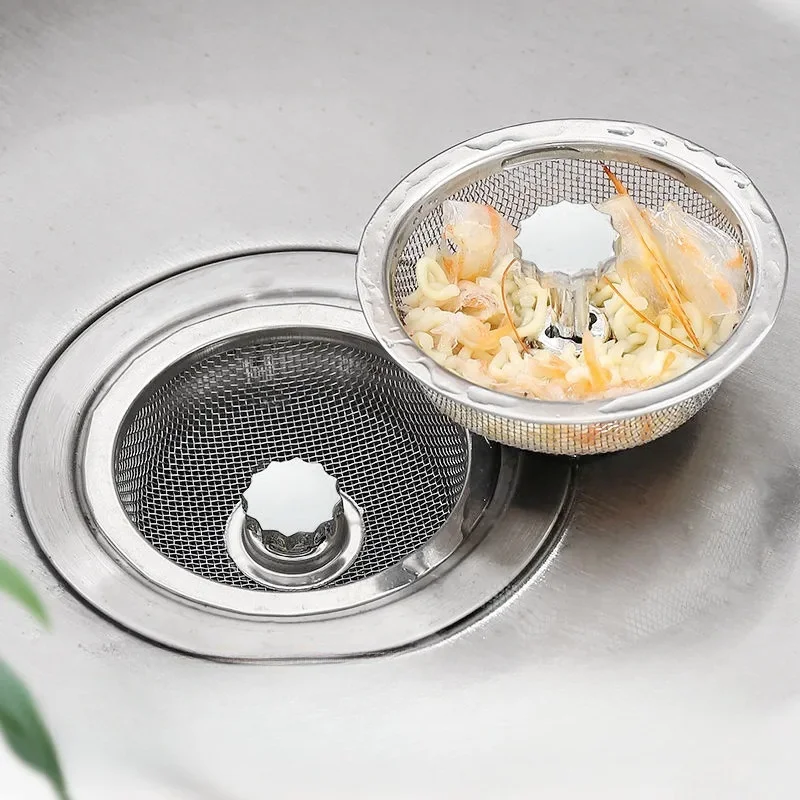 

1/2pc Stainless Steel Sink Filter Mesh Sink Sewer Strainers Bathroom Floor Drains Catcher Waste Drain Hole Filter Trap Screen