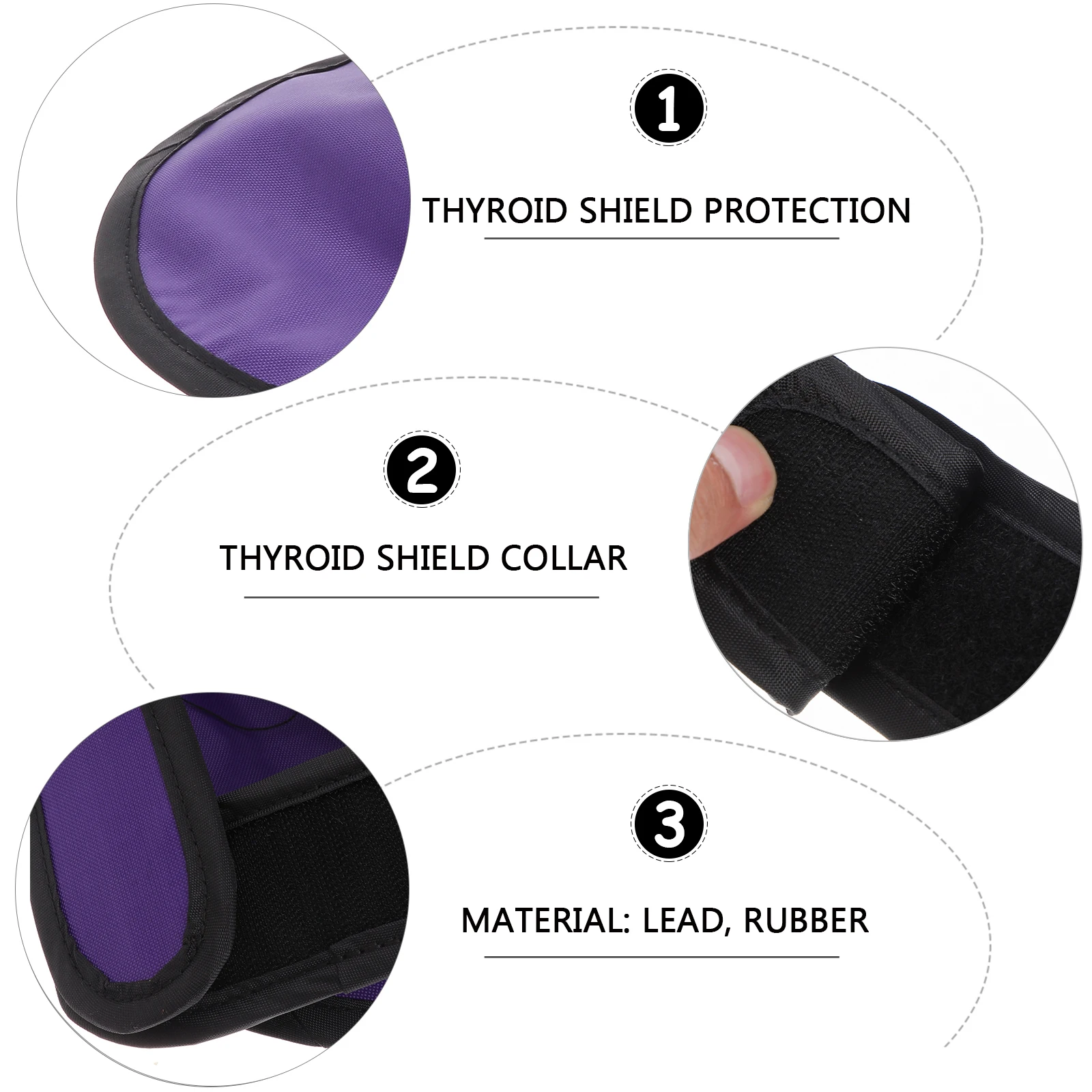 

Radiation Protection Thyroid Shield 0.35Mm Lead Lightweight Waterproof Anti Static Adjustable Fasten Sticky Design For
