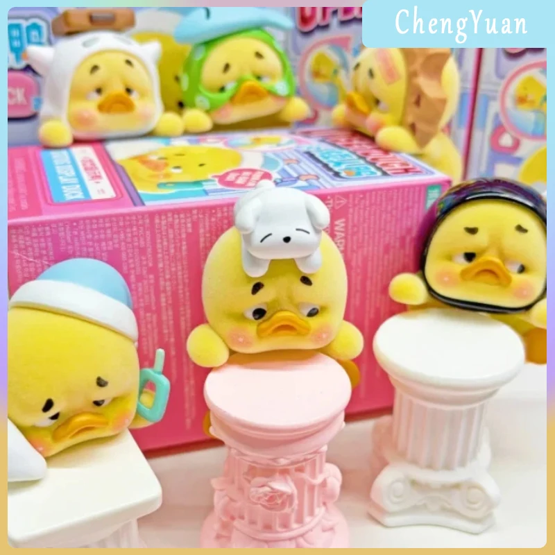 جديد UpsetDuck Hipper سلسلة الفينيل صندوق أعمى حالة عرض بطة أنيمي لطيف الشكل دمية زخرفة عيد الميلاد عيد ميلاد فتاة هدية