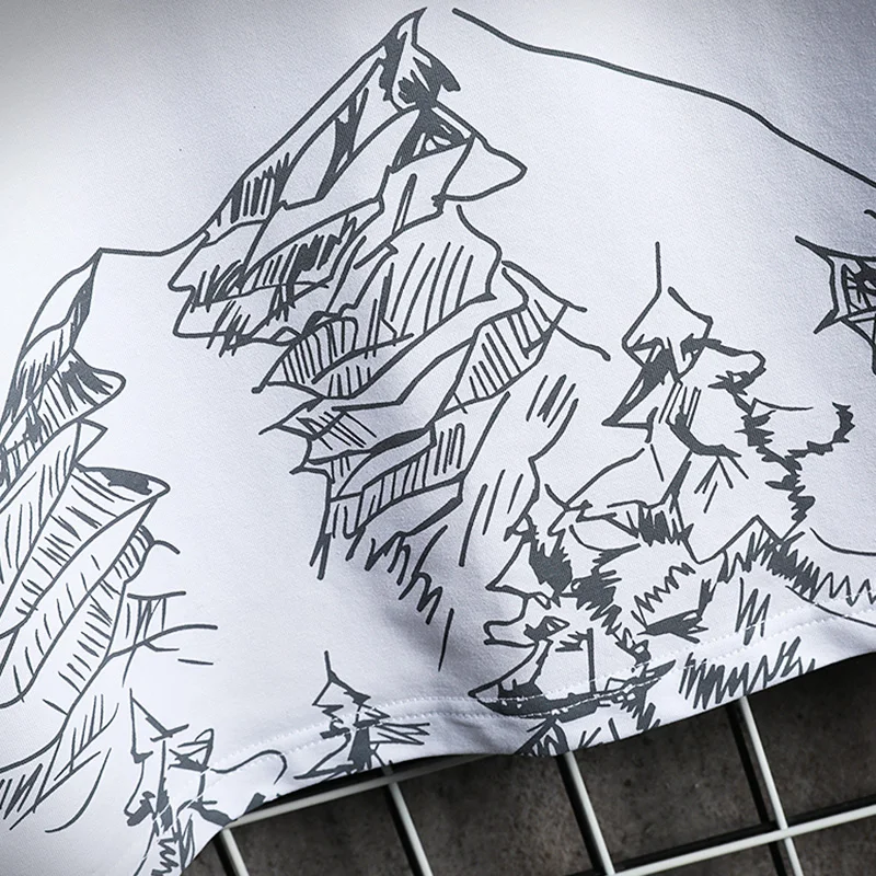 Men's T-shirt + Shorts Set Summer Breathable Casual T shirt Running Set Fashion Harajuku Printed Male Sport Suit 2023 New