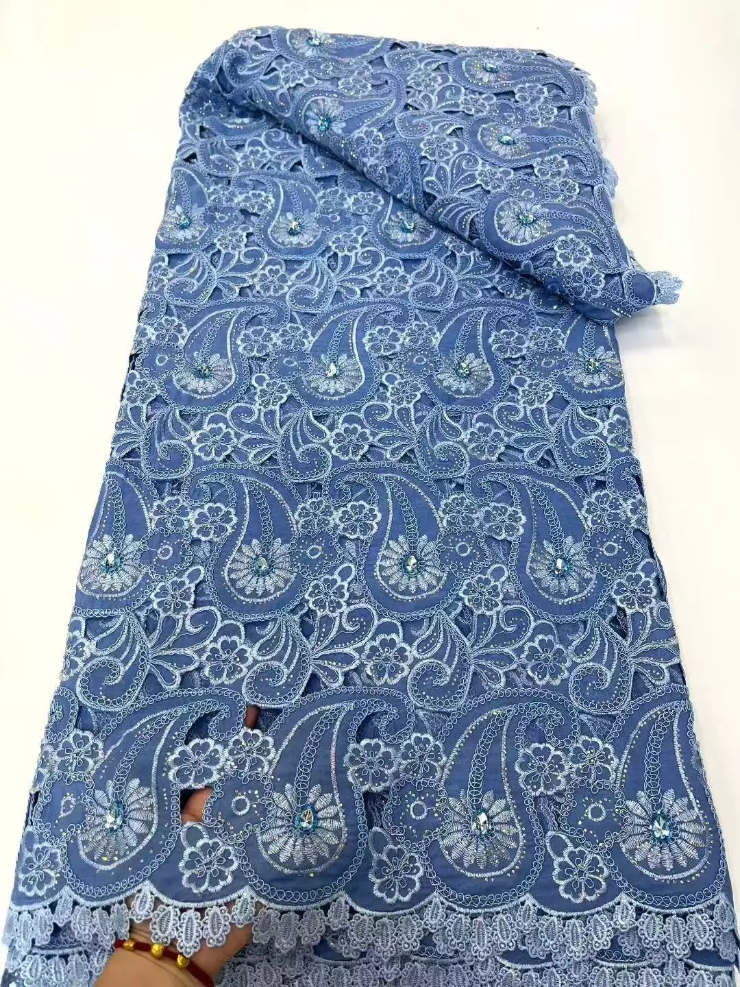 2025년형 고품질 나이지리아 레이스 원단, 아프리카 레이스 원단, 밀크 실크 레이스, 기퓌르 코드 레이스 원단, 파티 드레스 재봉용