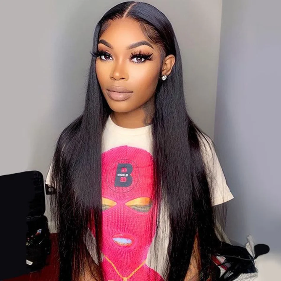 

Bone Straight 13x4 Lace Front Wig 13x6 Transparent Peruvian 36Inch Straight Human Hair Wigs For Women 360 Full Lace Frontal Wig