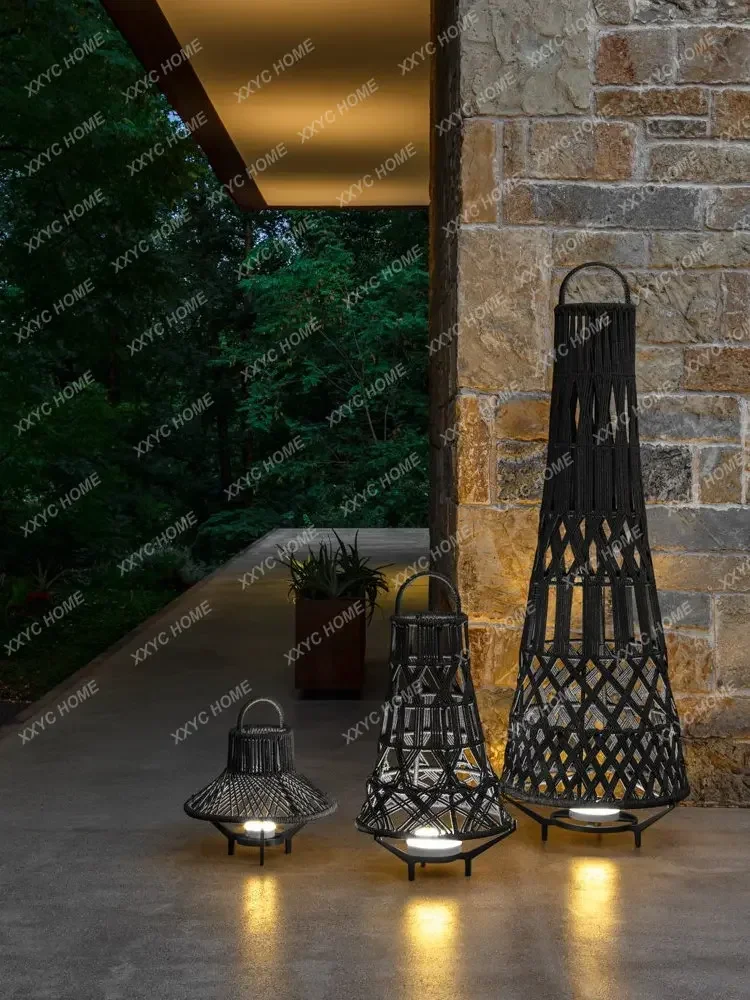 Outdoor Yard Lamp Waterproof Lawn Lamp Villa Garden Layout Light Terrace Landscape Lamp Creative Solar Woven Light