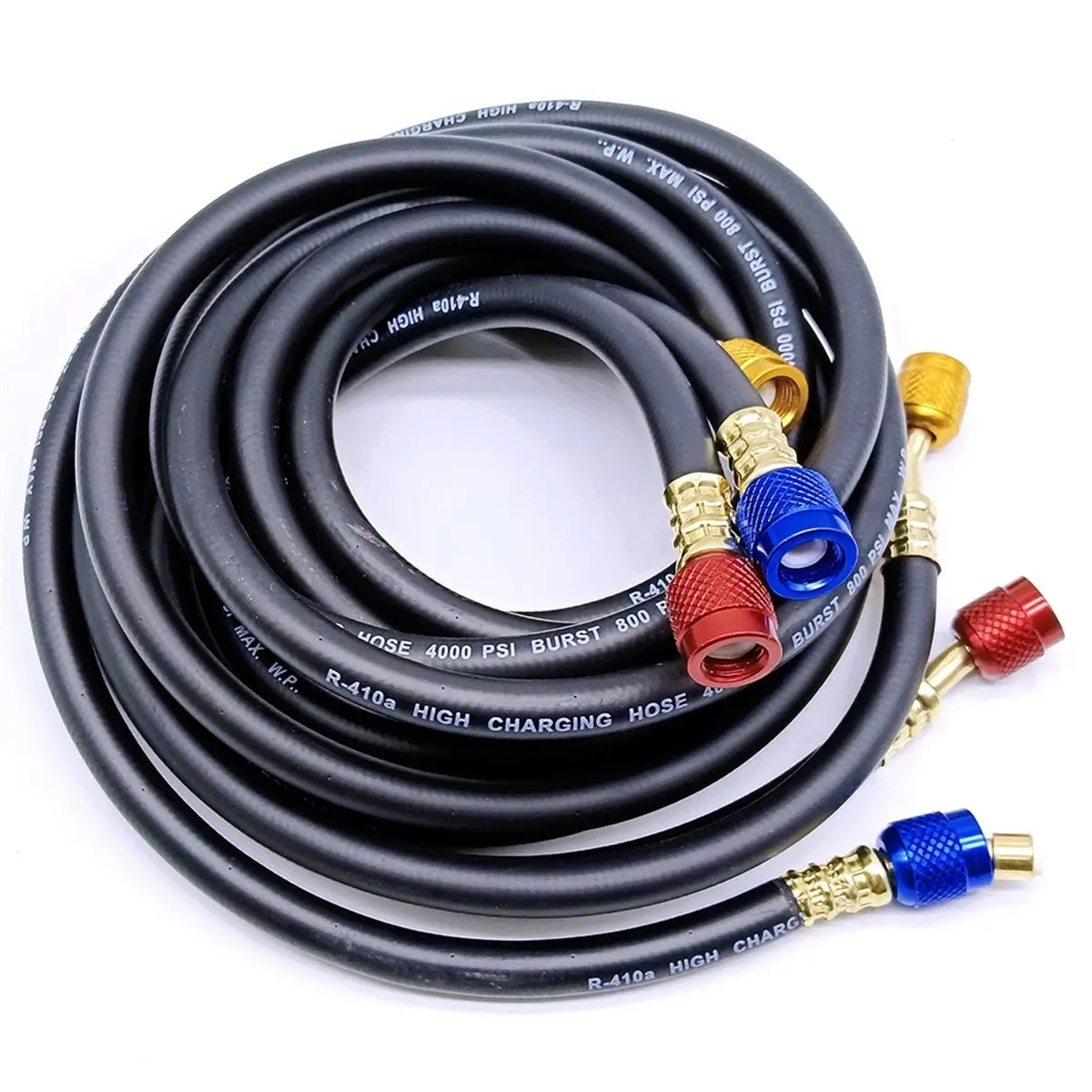 1.8M R134a R410A AC Refrigerant Charging Hoses HVAC Air Conditioning Tool Car Silicone Hose Pipe