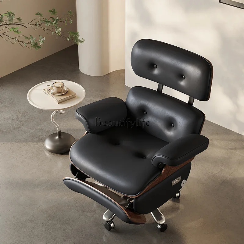 Recliner single leather sofa light luxury leisure chair electric adjustment lift