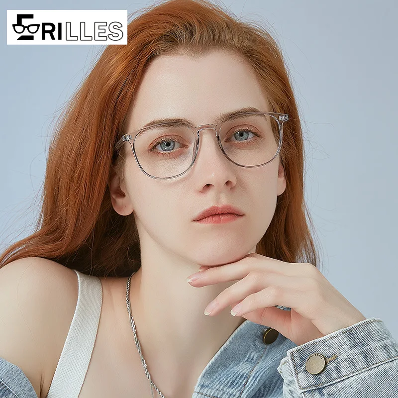 

Ultra-Light TR90 Computer Glasses,Round Blue Light Blocking - Flat Lens Fashion Accessory for Digital Detox,Hypoallergenic Frame