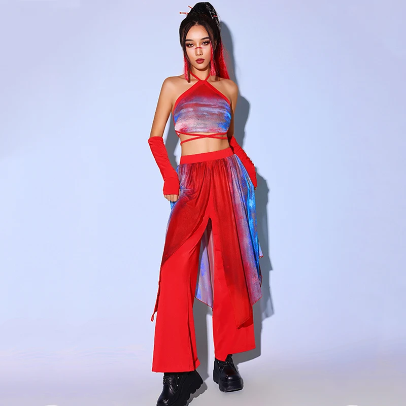 Modern Gogo Dance Costume Nightclub DJ Singer Clothing Women Chinese Style Jazz Performance Sets Adult Hip Hop Clothes BL13195