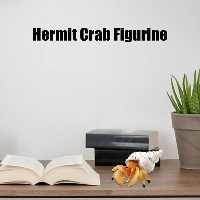 Hermit Crab Figurine Simulation SeaLife Models Animal Action Lobster Hermit Crab Statue Figurines Toy For Children Gift