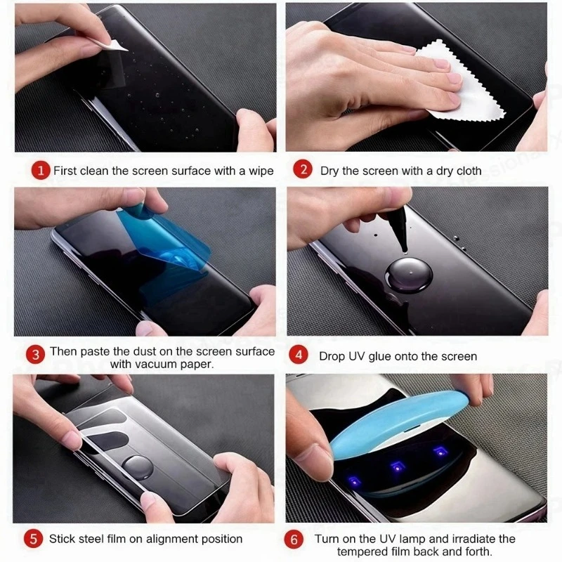 UV Liquid Full Glue Tempered Glass For Honor 200 100 90 70 Pro Curved Quality Screen Protector For Honor Magic 7 lite  6 5 4 Pro